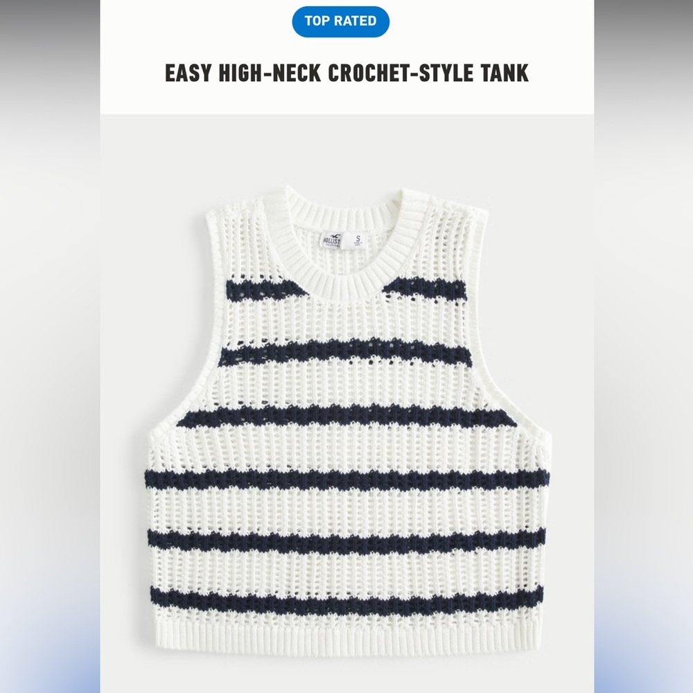 NEW WITH TAGS HOLLISTER CROCHET TANK